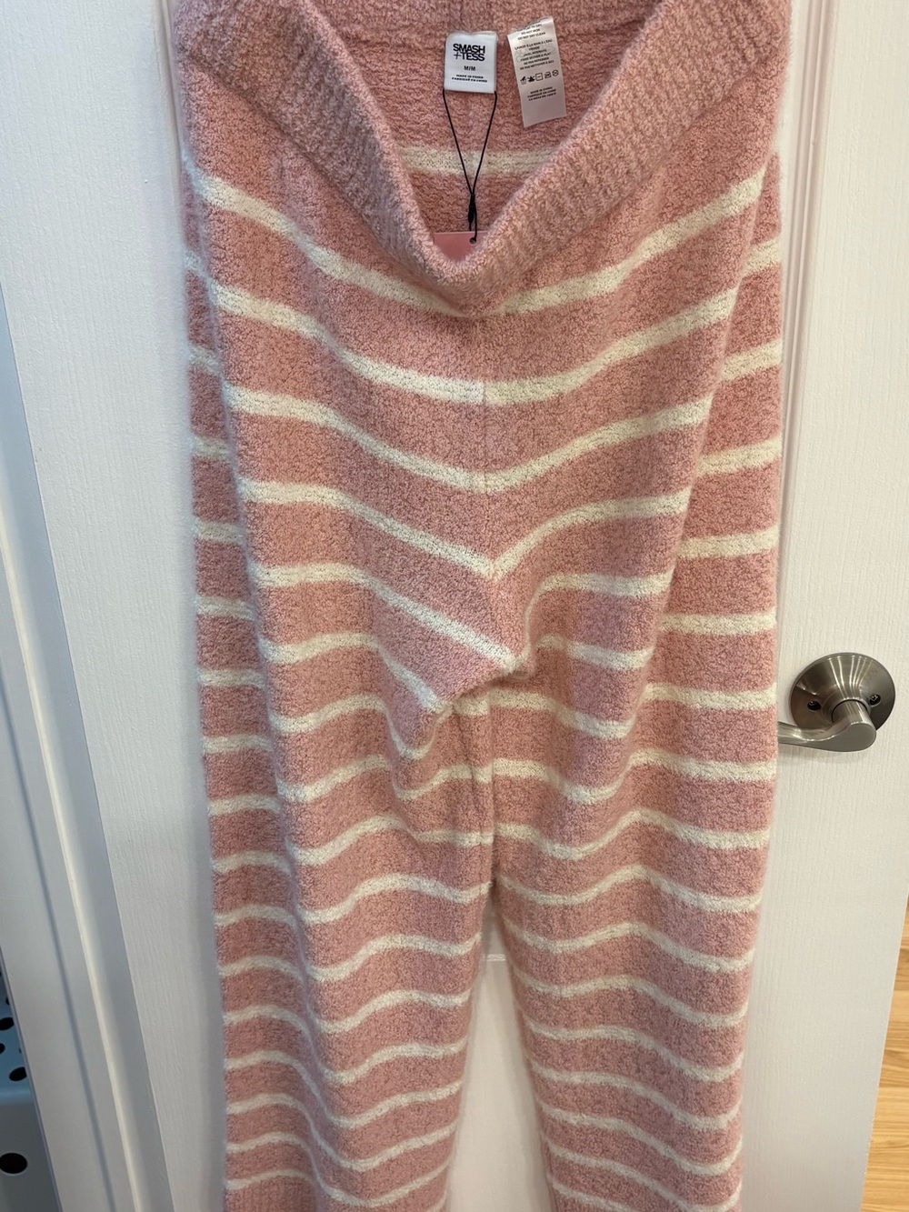 NWT Smash + Tess Maeve Boucle Pant in Pink/Cream Stripe - Size M